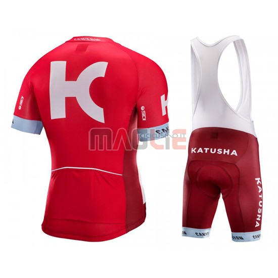 Maglia Katusha manica corta 2016 bianco e rosso